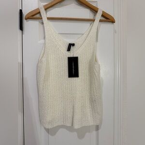 NWT- moon & madison Cream Knit Tank Top